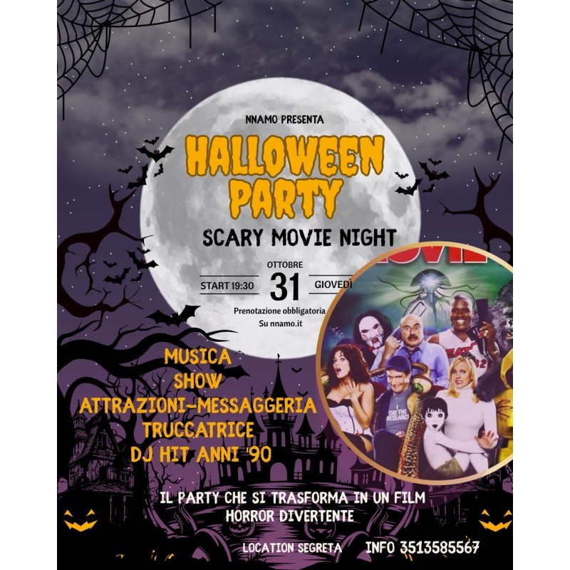 SCARY MOVIE NIGHT: HALLOWEEN  - Ingresso Dopocena -