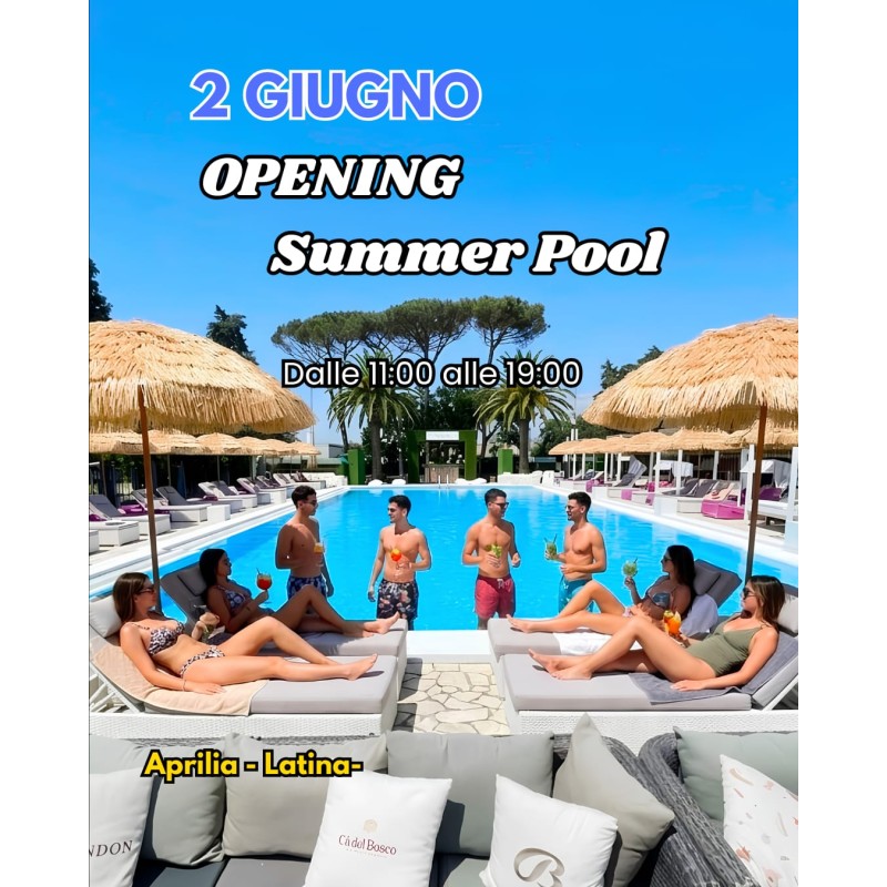 OPENING Summer Pool: 2 giugno in piscina 